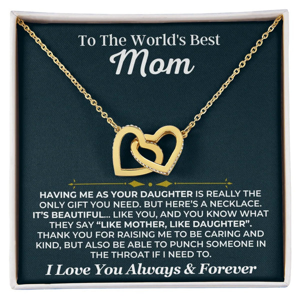 To The World's Best Mom Necklace – Funny & Heartfelt Gift