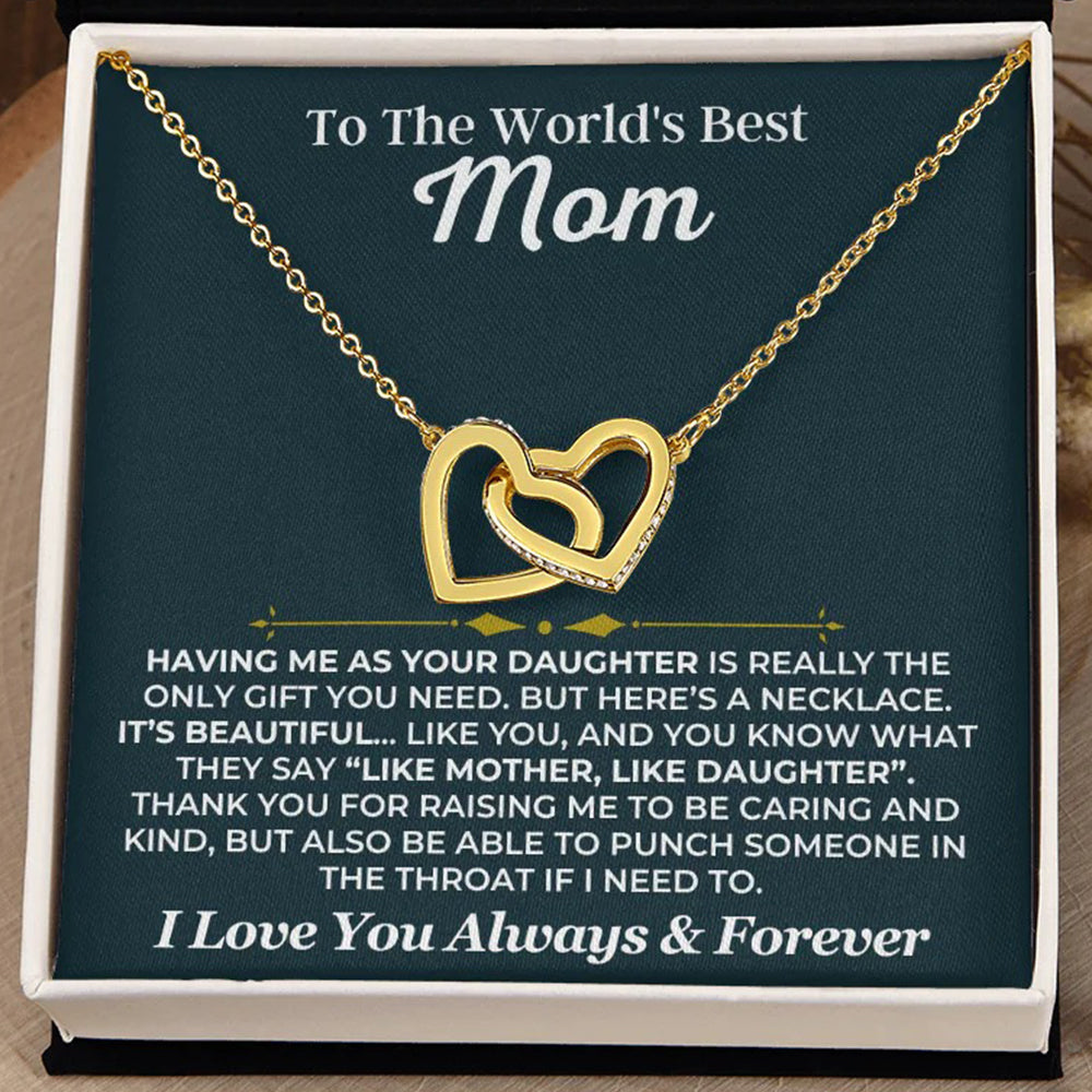To The World's Best Mom Necklace – Funny & Heartfelt Gift