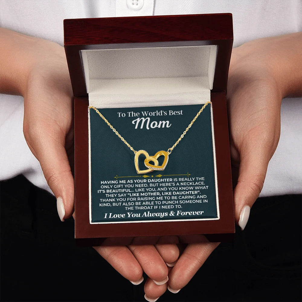 To The World's Best Mom Necklace – Funny & Heartfelt Gift