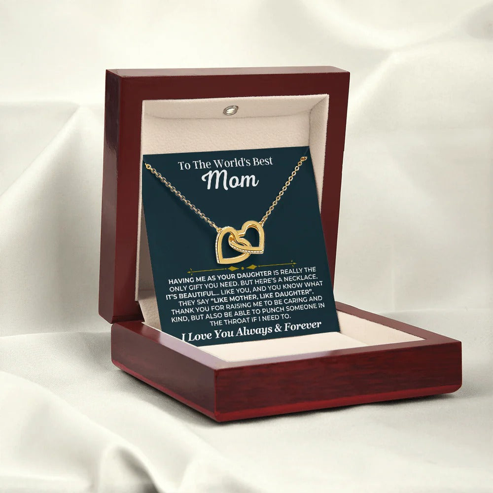 To The World's Best Mom Necklace – Funny & Heartfelt Gift